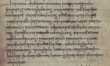 Photographie couleur du manuscrit de la Chronique anglo-saxonne