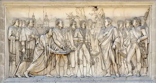 Entrée à Vienne (1809), bas-relief, Paris, arc de Triomphe du Carrousel.