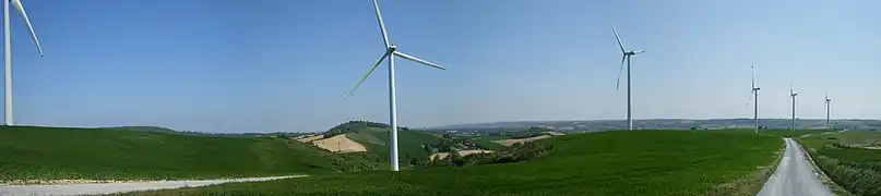 Éoliennes près d'Avignonet-Lauragais.