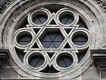 Rosace de la synagogue d'Épernay (France).