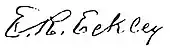 signature d'Ephraim R. Eckley