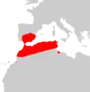 Aire de répartition de la Sérotine isabelle