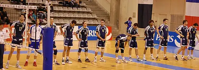 Équipe du Paris volley championne de France lors de la saison 2008/2009