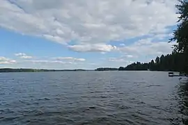 Lac Eräjärvi vu de la plage d'Orivesi.