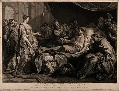 Le médecin Érasistrate découvre l’amour d’Antiochus, d’après Collin de Vermont