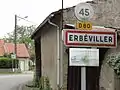 Panneau d'entrée Erbéviller.