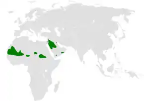 carte de répartition d'Eremalauda