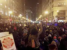 Manifestation à Chicago en décembre 2014 à la suite de la non-inculpation du policier