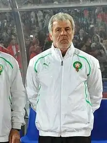 Eric Gerets, sélectionneur de l'équipe du Maroc A' de 2010 à 2012.