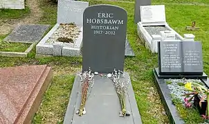 Tombe d'Eric Hobsbawm.