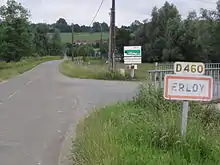 Entrée d'Erloy au pont sur l'Oise.