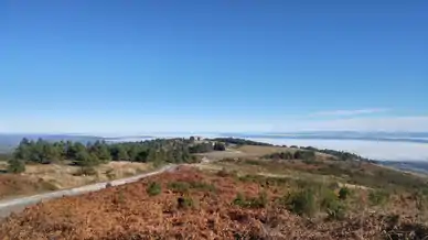 Vue sur le Sanctuaire de Notre-Dame depuis la plate-forme panoramique, Monte Faro