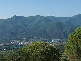 Vue du pic de Fontfrède (au centre).