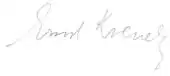 signature d'Ernst Křenek