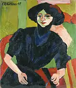 Ernst Ludwig Kirchner,Portrait d'une femme (1911)