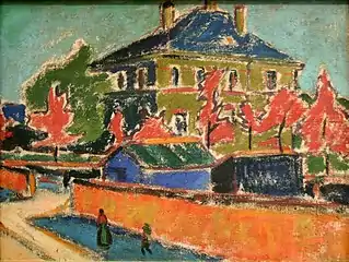 Villa à Dresde d'Ernst Ludwig Kirchner (1909).