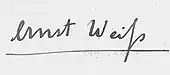 signature d'Ernst Weiss