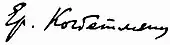 signature d'Ervand Kogbetliantz