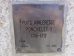 « Puits avaleresse Ponchelet 1, 1716-1717 ».