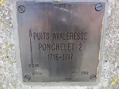 « Puits avaleresse Ponchelet 2, 1716-1717 ».