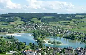 Vue de l'île depuis Eschenz