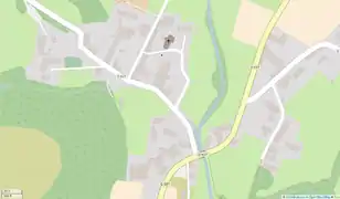 Centre du village en 2015 (source OpenStreetMap).