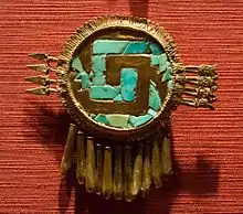 Pectoral d'or et turquoise, Blason de Yanhuitlán