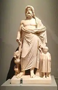 Esculape et Télesphore (Ier-IIe s. ap. J.C.), marbre.