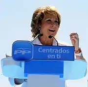 Esperanza Aguirre, ministre de l'Éducation et de la Culture entre 1996 et 1999.