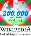 200 000e article sur Wikipedia en basque, 4 septembre 2014.