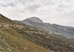 Vue depuis le col sur le pic de Bertagne.