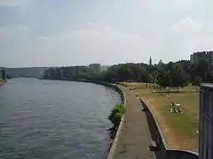 Liège, l'esplanade des Terrasses d'Avroy.