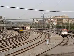 Vue des voies de la gare de Manresa.