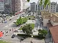 La Plaza de las Estaciones avec la gare Renfe et, au fond, la gare des FEVE.