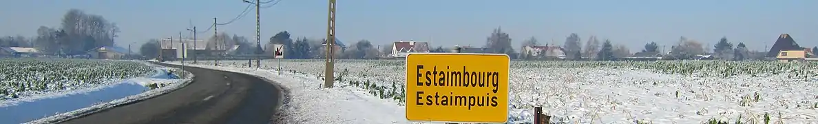 Estaimbourg sous la neige.