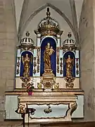 Le retable de la chapelle de la Vierge.