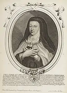 Sœur Louise de la Miséricorde, estampe de Nicolas de Larmessin.
