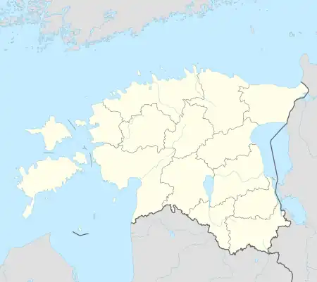Localisation de Tallin, capitale de l'Estonie.