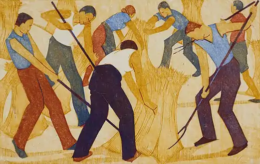 Ethel Spowers, Harvest, 1932. Donation de Rex Nan Kivell, 1953. Auckland Art Gallery.