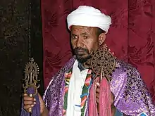 Religieux éthiopien à Lalibela.