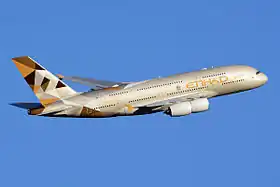 L'un des six Airbus A380-800 d'Etihad.