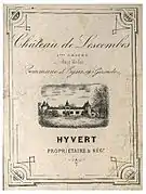 Etiquette du vin du château (1880)