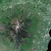 Etna vu par le satellite Spot.