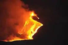 Volcan en éruption