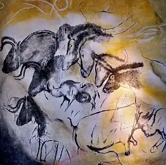 Peintures pariétales de la grotte Chauvet.