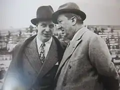 Ettore Bugatti et son fils Jean Bugatti en 1930