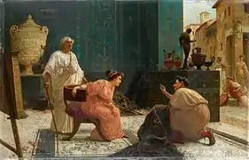 Marchand de tapis dans la Rome antique