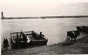 L'Euphrate près de Deir ez-Zor, v. 1910-1920.