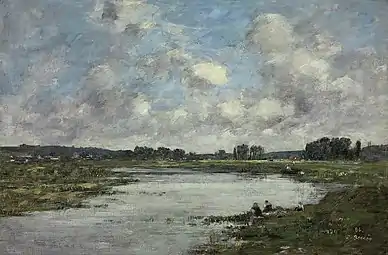 Lavandières au bord de la Touques, 1886Collection privée, Vente 2017