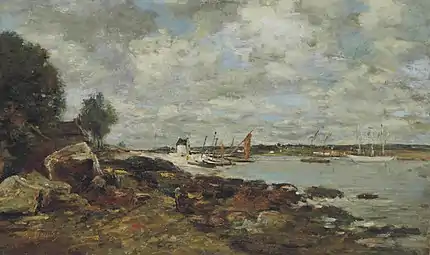 Plougastel, le rivage au bord de la baie , 1870-1873Collection privée, Vente 2012
